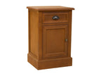 Table en bois avec 1 tiroir et 1 porte marron 41.5x35x63 67602RNXE