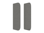 Tête de lit avec oreilles Gris foncé 203x16x78/88 cm Tissu 03913ELJP