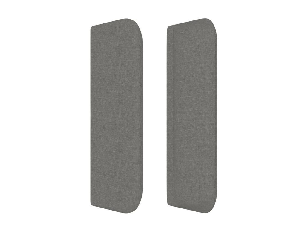 Tête de lit avec oreilles Gris foncé 203x16x78/88 cm Tissu 03913ELJP