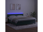 Sommier à Calmetop de lit avec matelas LED Vert foncé 180x200 16355ULFS