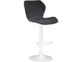 Tabouret de bar - Tissu / Métal - Noir - Calmetop 59912AMOW