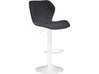 Tabouret de bar - Tissu / Métal - Noir - Calmetop 59912AMOW