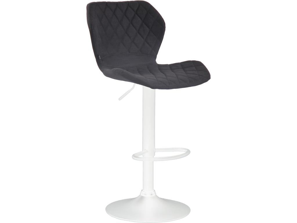 Tabouret de bar - Tissu / Métal - Noir - Calmetop 59912AMOW
