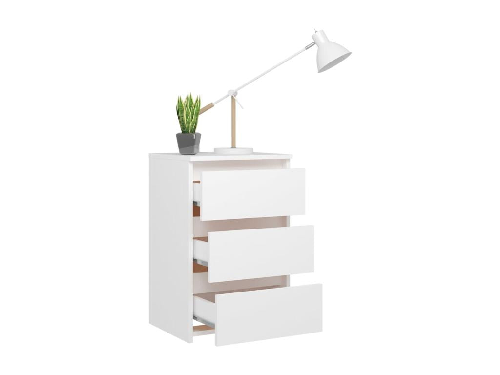 Table de chevet Blanc 40x35x62.5 37566IVAE