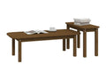 Ensemble de tables basses 2 pcs Marron miel Bois massif de pin 89691GSLN