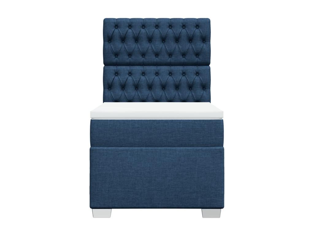 Sommier à Nidchicshop de lit avec matelas Bleu 80x200 cm Tissu 05736JMNT