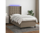Sommier tapissier avec matelas et LED Calmetop 80x200cm Tissu 28596CXXO
