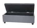 Banquette Nidchicshop coffre banc cuir similicuir 112x45x45cm - gris 54243ZRWJ