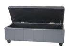 Banquette Nidchicshop coffre banc cuir similicuir 112x45x45cm - gris 54243ZRWJ