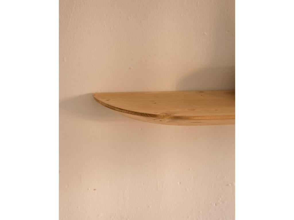 Etagère arrondie en bois de sapin flottant marron 100x3.2cm - Calmetop 12722JPFB