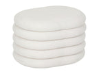 Pouf avec coffre en tissu à bouclesttes Blanc 59x45 cm 47753RFBZ
