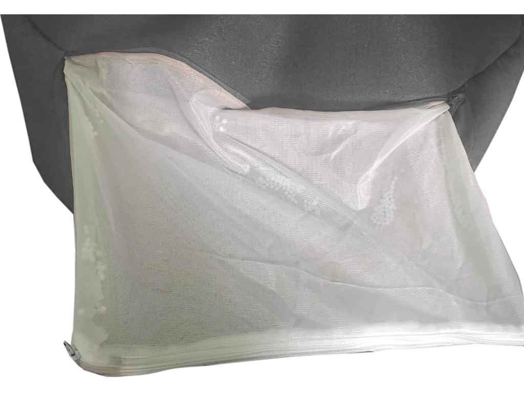 Housse Fauteuil À Remplir Pouf Vide Polyester Gris 70x75x75 52236PDZF