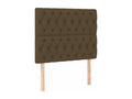 Tête de lit à LED Marron foncé 90x7x118/128 cm Tissu 23935JXKH