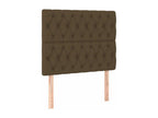Tête de lit à LED Marron foncé 90x7x118/128 cm Tissu 23935JXKH