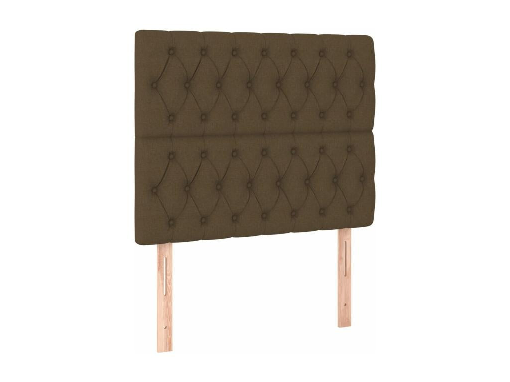 Tête de lit à LED Marron foncé 90x7x118/128 cm Tissu 23935JXKH
