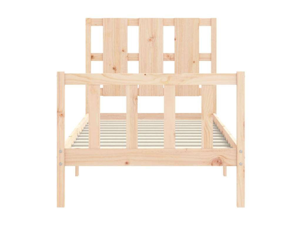 Cadre de lit sans matelas 90x200 cm bois de pin massif 83312LUQM