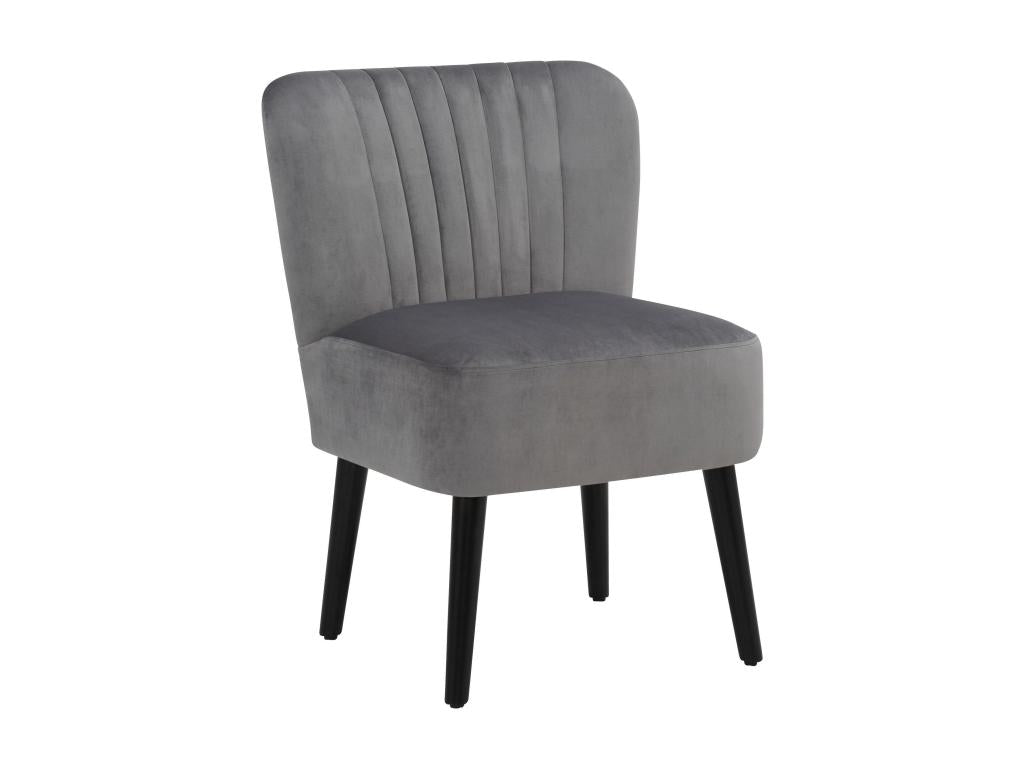 Nidchicshop - Chaise en velours gris 08937YDSC