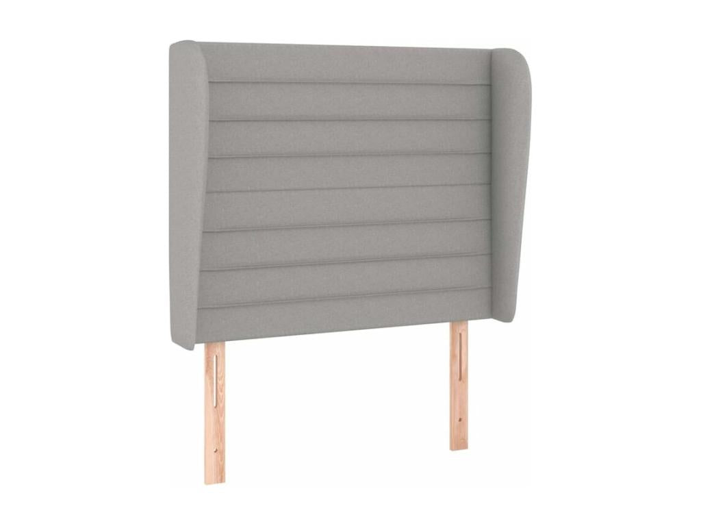 Sommier à Nidchicshop de lit avec matelas Gris clair 90x200 Tissu 66770WPBJ