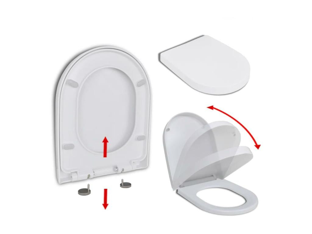 Abattant WC à fermeture blanche 45x35x35 cm 02 0002892 44810JHAU