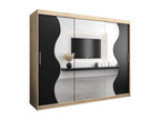 ARMOIRE Bohometop À PORTES COULISSANTES 200/250/62 3 Portes Bohometop/Noir 06376RZDS