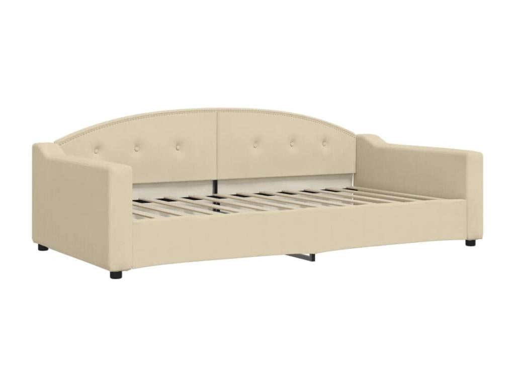Lit de repos crème 100x200 tissu 52524JQPB