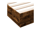 Cadre de lit avec Nidchicshop LED chêne fumé 135x190 65497ASDR