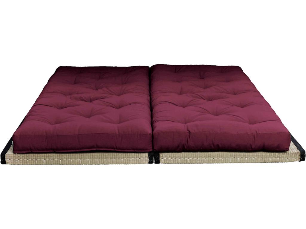 Nidchicshop canapé lit 3 places 2x70x200 Nidchicshop bordeaux 59419VENH