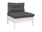 Salon de jardin 13 pcs avec coussins blanc bois de pin solide 42660XKDE