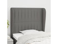 Tête de lit avec oreilles Gris foncé 103x23x118/128 cm Tissu 87370KZAE