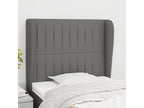 Tête de lit avec oreilles Gris foncé 103x23x118/128 cm Tissu 87370KZAE