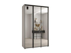 ARMOIRE Nidchicshop 2 À PORTES COULISSANTES 235.2/150/60 3 portes Blanc/Blanc/Noir 37076TKZF