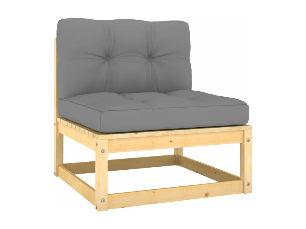 Salon de jardin 8 pièces avec coussins Bois de pin massif 34059MNEV