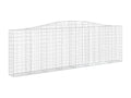 Paniers à gabions arqués 9 pièces 400x30x120/140 cm Fer galvanisé 33703WQLT