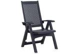 Fauteuil multipositions en métal anthracite 63x85x108 cm 33516IGWT