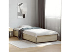 Cadre de lit chêne Calmetop 90x200 cm bois d'ingénierie et métal 80726ZFCX