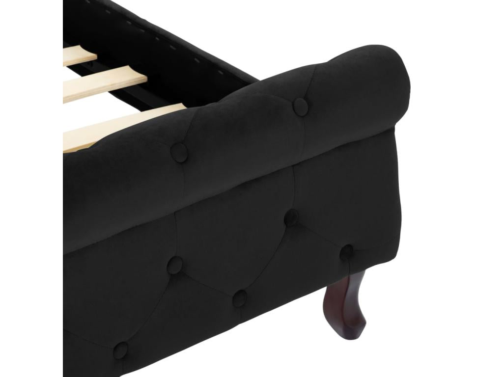 Lit Noir Velours 90x200 2 62225BGDJ