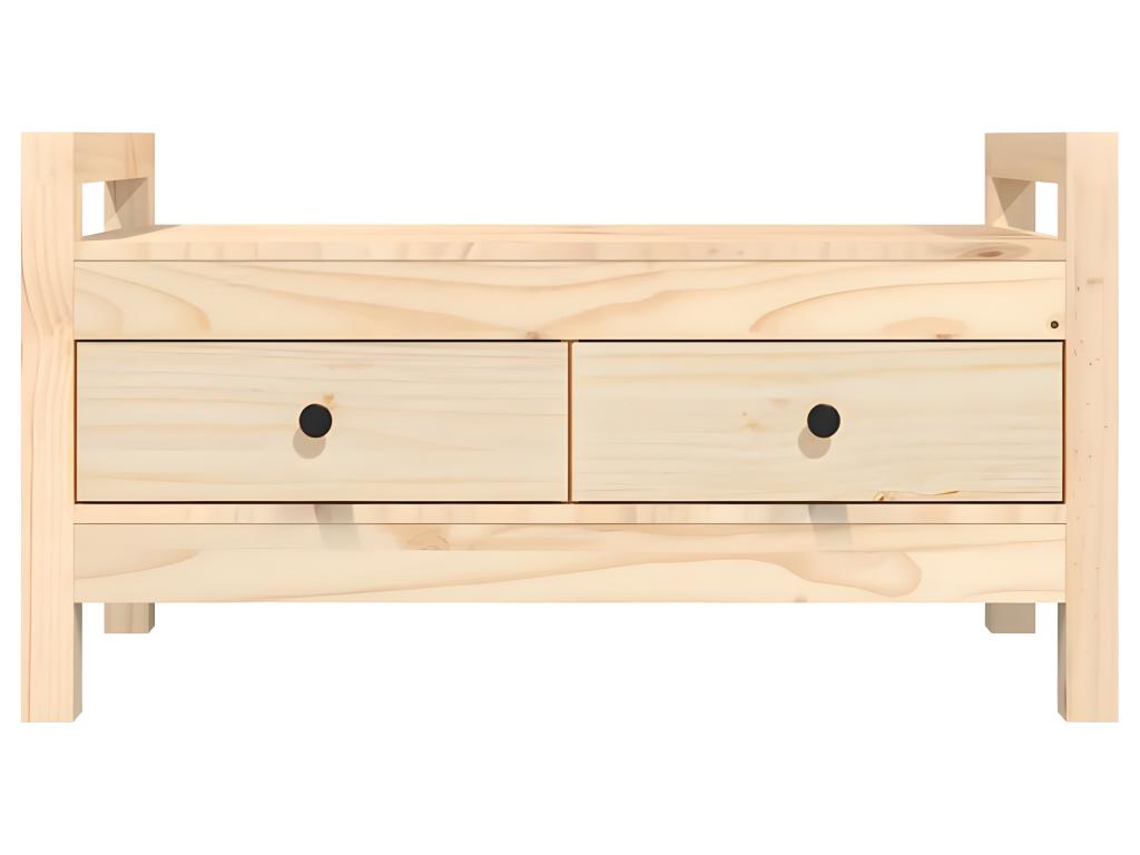 Banc d'entrée 80x40x43 cm Bois de pin massif 19055LPPM