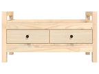 Banc d'entrée 80x40x43 cm Bois de pin massif 19055LPPM