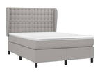 Lit à sommier tapissier avec matelas Gris clair 140x190cm Tissu 68199VUOR