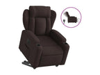 Fauteuil inclinable électrique marron foncé tissu 72033QBES