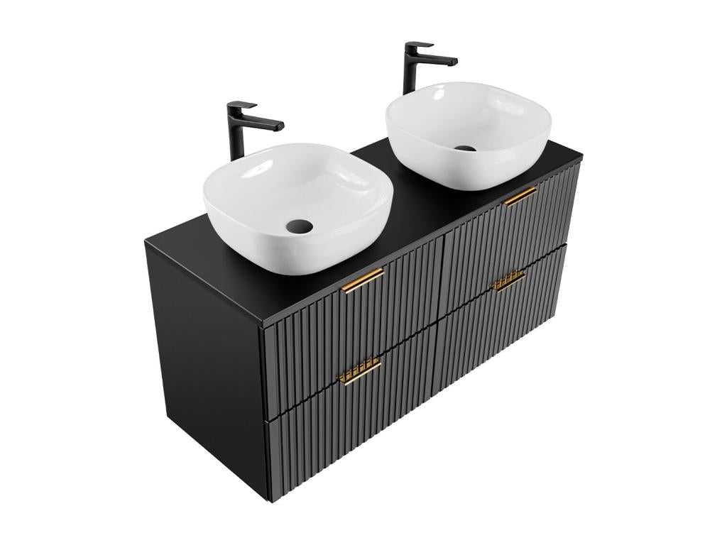 Meuble double vasque 120cm Nidchicshop Noir 94051CEHD