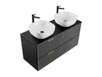 Meuble double vasque 120cm Nidchicshop Noir 94051CEHD