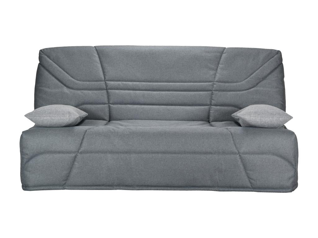 Banquette clic clac tissu 130x190 matelas Starbed 13cm avec coffre de rangement Nidchicshop-Couleur Gris 21862NHCA