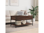 Table basse chêne marron 100x50x50 bois d'ingénierie et métal 31665LKYM