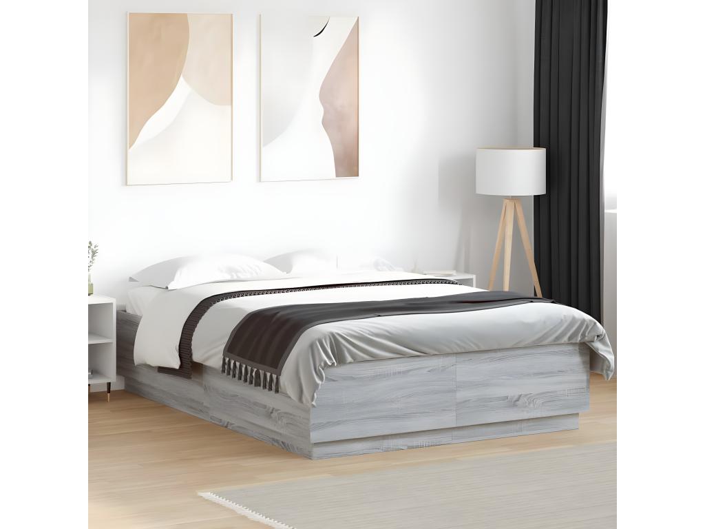 Cadre de lit sans matelas Calmetop gris 120x200 cm 09797ZWUU