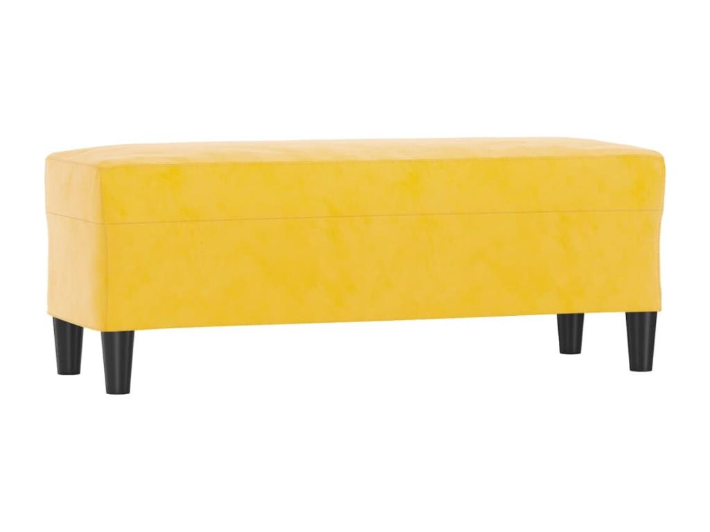 Banc Jaune 100x35x41 cm Velours 61956PRRD