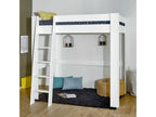 Pack mezzanine éclairée 2 places avec matelas 120x190 cm bois massif bois naturel Bohometop 13053FZGS