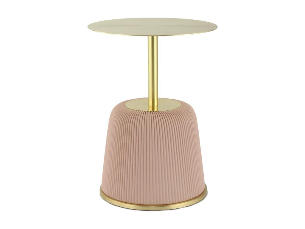 Table d'Appoint Design Calmetop 60cm Rose / Or 84789MHXI