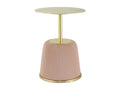 Table d'Appoint Design Calmetop 60cm Rose / Or 84789MHXI