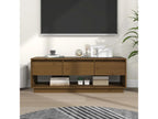 Meuble TV Marron miel 110,5x34x40 cm Bois de pin massif 29849KOHB